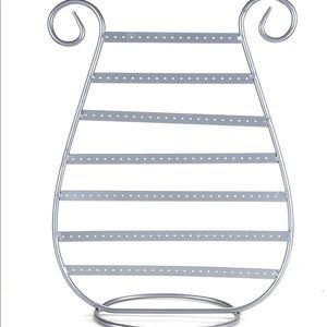 Silver Harp Earring Organizer Holder